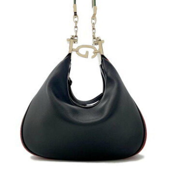 Gucci Leather Shoulder Bag Black - Picture 1 of 8